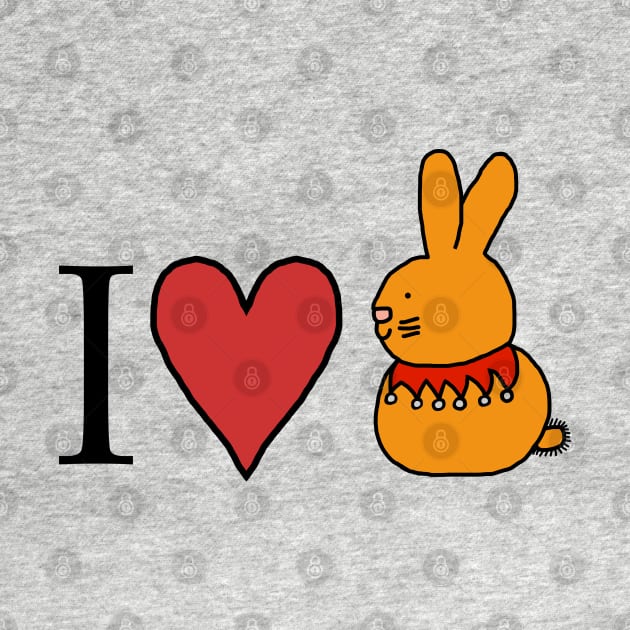I Love My Cute Bunny Rabbit by ellenhenryart